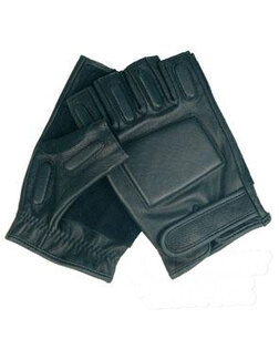 Kožené rukavice s polstrovaním Mil-Tec® - čierne bezprstové