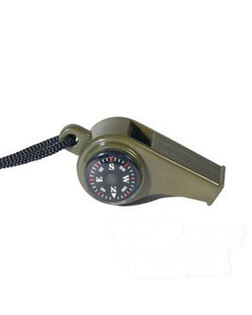 Survival píšťalka s kompasom a teplomerom Mil-Tec® - olív